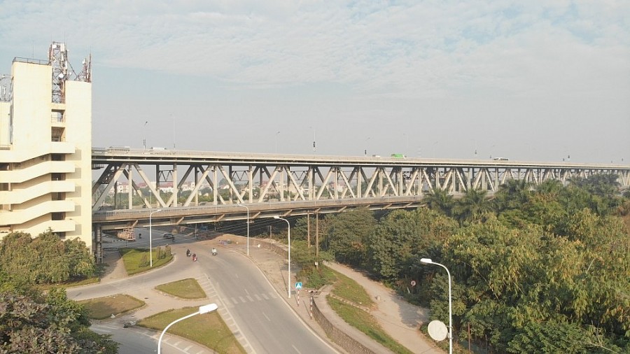 Hà Nội tổ chức lại giao thông tuyến đường tránh lên cầu Thăng Long (Ảnh: Internet)
